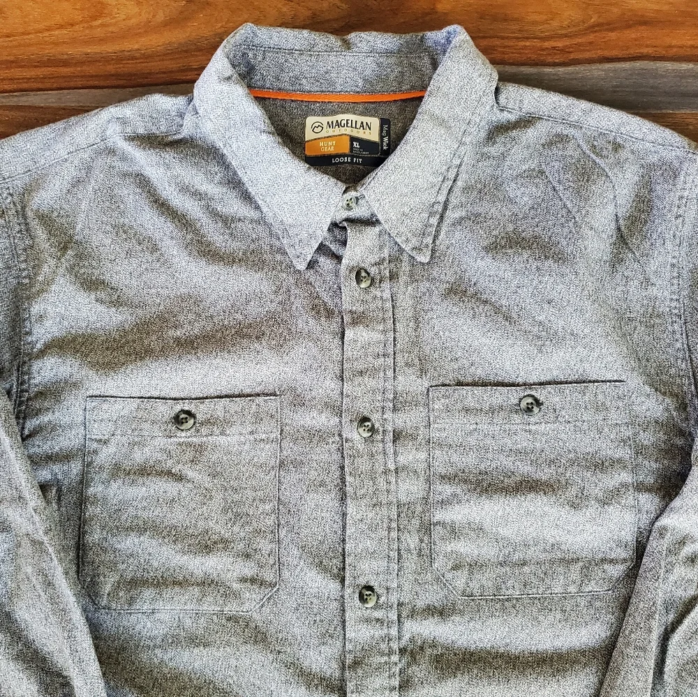 Nice Magellan Outdoors Men's Shirt, XL, Gray, Button Down, Long Sleeves - Picture 6 of 7